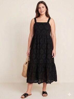 Made in Italy 100% Cotton XL Dress— Black